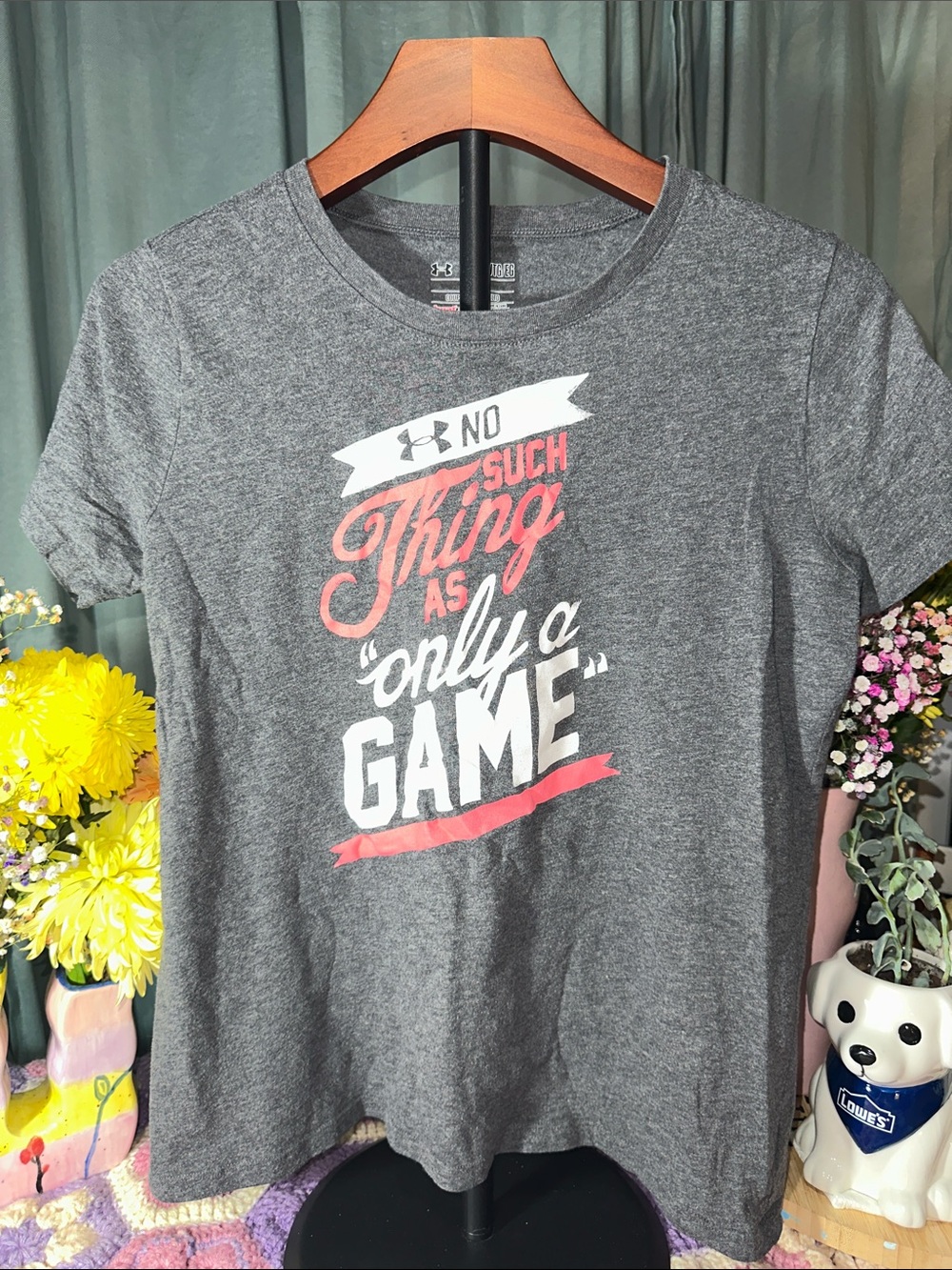 🎉Under Armour Gray T-Shirt. No such thing as “only a game”. C341